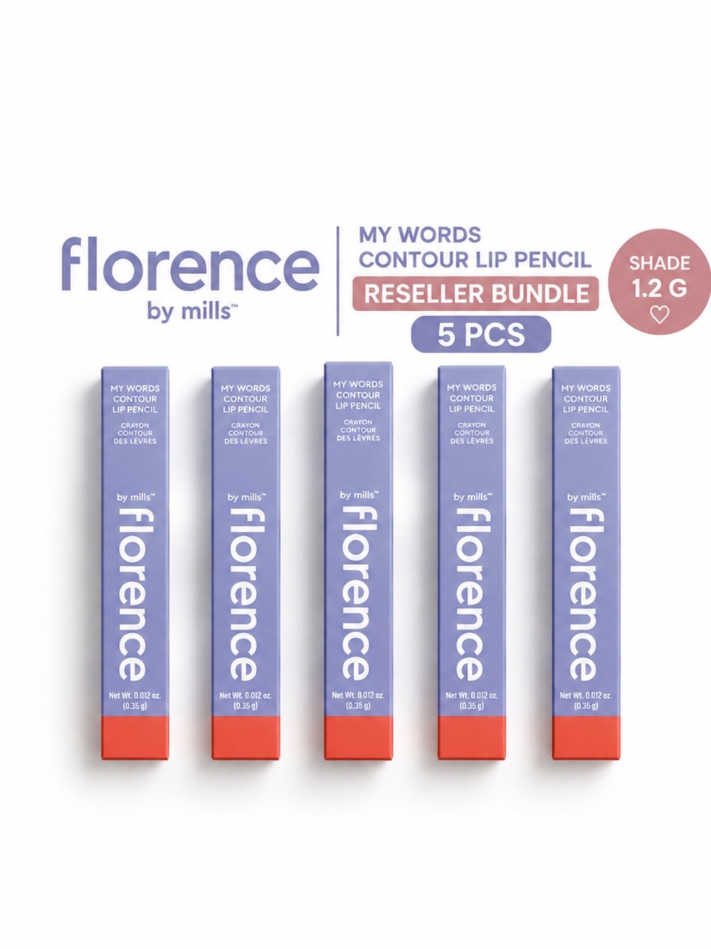 My Words Contour Lip Pencil Bundle — Pink Shade (5 Pack)